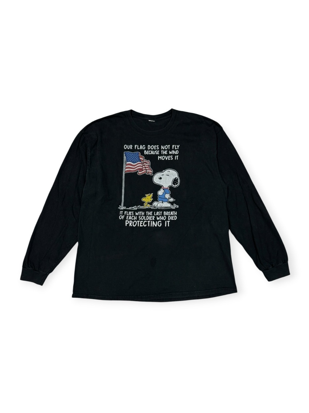 Vintage Peanuts SNOOPY Our Flag Flies Shirt MEMORIAL DAY